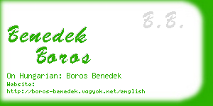 benedek boros business card